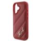 6. Etui Karl Lagerfeld Diagonal Quilted Script na iPhone 16 - czerwone