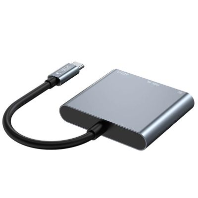 3. HUB Tech-Protect V1 3w1 USB-C - USB-A 3.0 / USB-C PD 100W / HDMI 4K 30Hz - szary