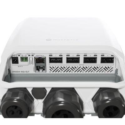 11. Mikrotik CRS504-4XQ-OUT łącza sieciowe Zarządzany L3 Fast Ethernet (10/100) Obsługa PoE 1U Biały