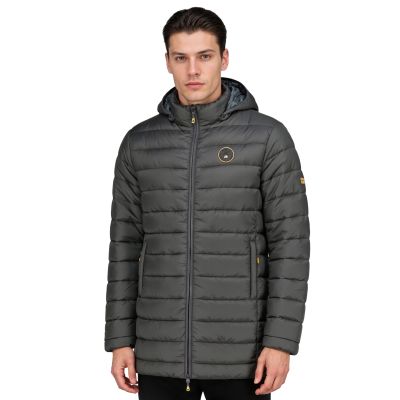 9. Kurtka męska Geographical Norway AMIGOMAP LONG HOOD DB DGREY MEN 233 DARK GREY (WZ5086H/GN-GRIS FONCÉ)