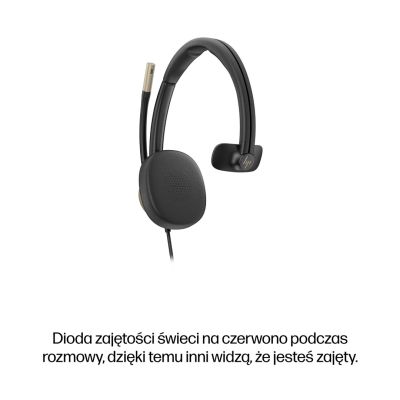 154. Słuchawki przewodowe HP Poly Mission 815 Monaural USB Wired Headset