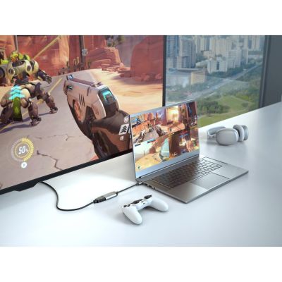 4. HYPER HD-H8K USB Type-C HDMI Stal nierdzewna