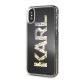 2. Etui Karl Lagerfeld Karl logo Glitter na iPhone X / Xs - czarne