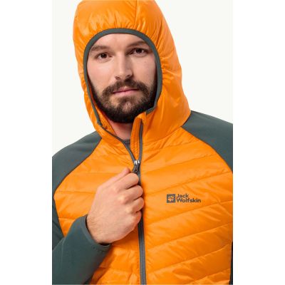 4. Kurtka męska hybrydowa Jack Wolfskin Routeburn Pro Hybrid M nieprzemakalna outdoorowa żółta (1710511_3285)
