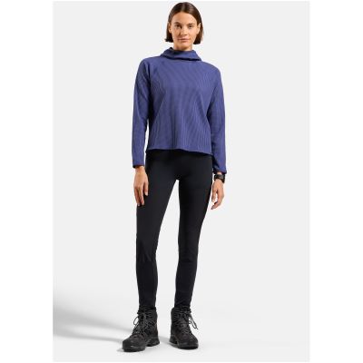 Bluza z kapturem Odlo Mid layer hoody CUBIC niebieska
