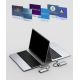 17. Baseus Metal Gleam 4w1 wielofunkcyjny HUB USB Typ C - USB Typ C Power Delivery 100 W / HDMI 4K 30 Hz / USB 3.2 Gen 1 / USB 2.0 (CAHUB-CY0G)