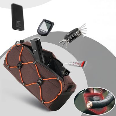 4. Torba rowerowa Rockbros 30110054003 na kierownicę 2,2L - brązowa