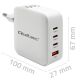 6. Qoltec Ładowarka sieciowa 140W GaN  | 5-20V | 2.5-5A | 3 x USB-C PD | 1 x USB QC 3.0 | Biała