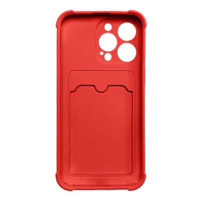 2. Card Armor Case etui pokrowiec do iPhone 13 mini portfel na kartę silikonowe pancerne etui Air Bag czerwony