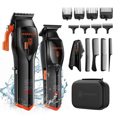 2. Maszynka do strzyżenia MAXGROOM WF-3908 wielofunkcyjna z trymerem - czarna