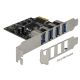 4. DELOCK KARTA PCI-E -> USB 3.0 4-PORT 90304