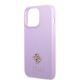 6. Etui Guess Saffiano 4G Small Metal Logo na iPhone 13 Pro / iPhone 13 - purpurowe