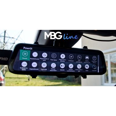 5. Wideorejestrator lusterko MBG LINE HS900 PRO Sony+ adapter parkingowy