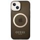 3. Etui Guess Gold Outline Translucent MagSafe na iPhone 14 - czarne