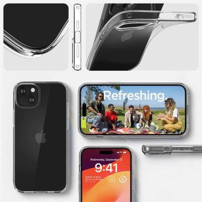 13. Etui Spigen Liquid Crystal na iPhone 15 Plus - przezroczyste