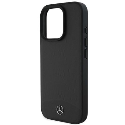 6. Etui Mercedes Textured And Plain Leather MagSafe na iPhone 16 Pro - czarne
