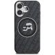 3. Etui Karl Lagerfeld IML Glitter Karl & Choupette Heads Logo MagSafe na iPhone 16 - czarne