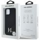 8. Etui Karl Lagerfeld Silicone Shadow Metal Initial MagSafe do iPhone 15 czarny