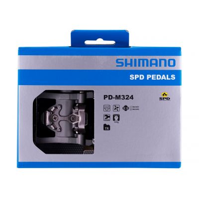 6. Shimano Pedały SPD PD-M324 Srebrne