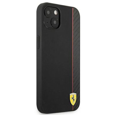 4. Etui Ferrari On Track Carbon Stripe na iPhone 13 mini - czarne