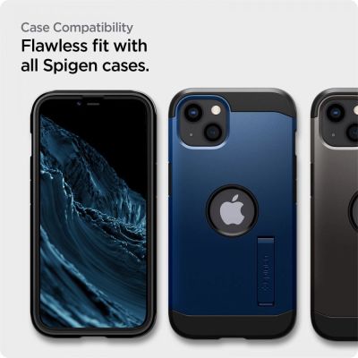 8. Szkło hartowane Spigen ALM Glass FC na iPhone 13 / 13 Pro / 14 / 16e / 17e- czarne 2 szt.