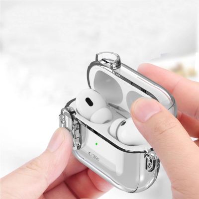 7. Etui Tech-Protect Slim Hook na AirPods 1 / 2 - przezroczyste
