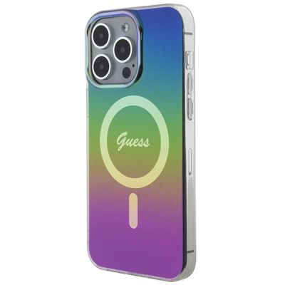 2. Etui Guess IML Iridescent MagSafe na iPhone 15 Pro - czarne