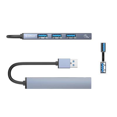 2. Hub USB-A Orico AH-A13 stacja dokująca 1x USB-A 3.0 + 3x USB-A 2.0 - szary