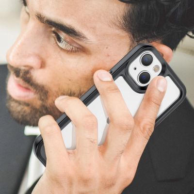 7. Outer Space Case etui iPhone 14 Plus sztywny pokrowiec z żelową ramką czarny