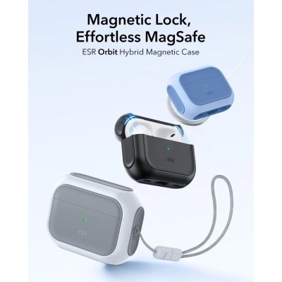 2. Etui ESR Orbit HaloLock MagSafe na AirPods Pro 3 - białe