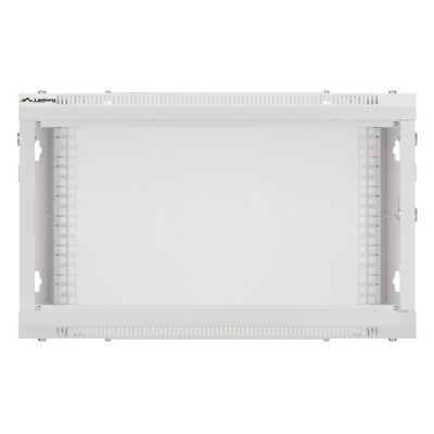 11. LANBERG SZAFA WISZĄCA RACK 19" 6U 600X600 DRZWI METALOWE SZARA (FLAT PACK) WF01-6606-00S
