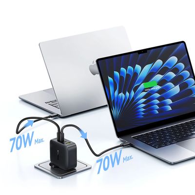 15. Ładowarka sieciowa Baseus EnerFill FH11 GaN 140W 3xUSB-C + 1xUSB-A - czarna