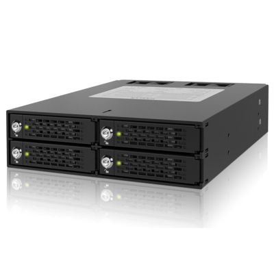 8. Płyta montażowa IcyDock 4x6,3cm SATAI-III/SAS w 1x5,25" HDD/SSD