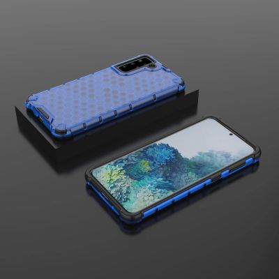 13. Honeycomb etui pancerny pokrowiec z żelową ramką Samsung Galaxy S22+ (S22 Plus) niebieski