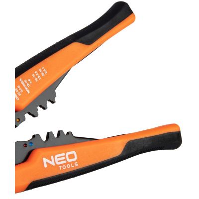 3. NEO TOOLS Automatyczny ściągacz izolacji 205 mm, czołowy + konektory 230 szt.