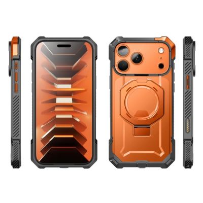 3. Etui Supcase UB Grip Mag MagSafe na iPhone 18 Pro / 17 Pro - pomarańczowe