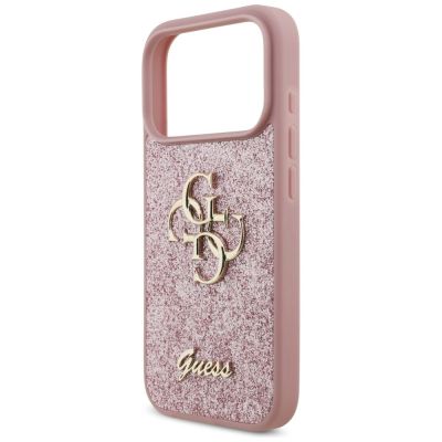 6. Etui Guess Fixed Glitter Big 4G na iPhone 17 Pro / 18 Pro - różowe