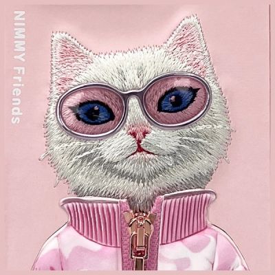 7. Etui Nimmy Cool&Cute 2.0 Cat na iPhone 16 Pro - różowe