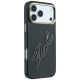 4. Etui Karl Lagerfeld IML Big Signature Resin Metal Frame na iPhone 18 Pro Max / 17 Pro Max - czarne
