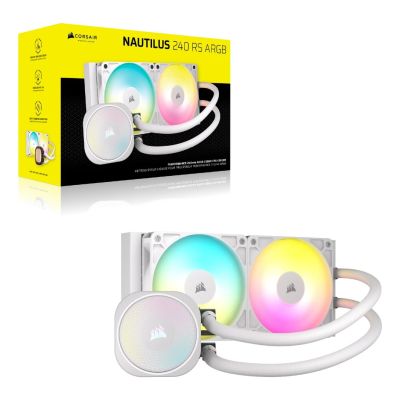 11. Corsair NAUTILUS 240 RS ARGB Liquid Procesor Chłodnica cieczy all-in-one Biały 1 szt.