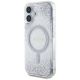2. Etui Guess HC Resin Bottom Glitter MagSafe na iPhone 16 - srebrne