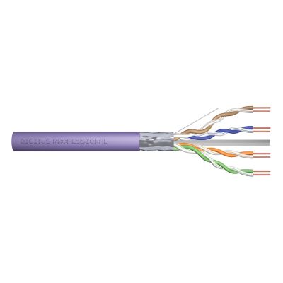 4. Kabel instalacyjny DIGITUS kat.6, F/UTP, Dca, AWG23/1, LSOH, 305m, fioletowy, szpula