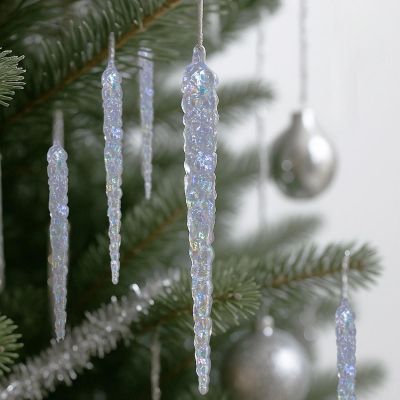 15. SOPLE LODU OPALIZUJĄCE DEKORACJA WISZĄCA 17,5 CM 6 SZT