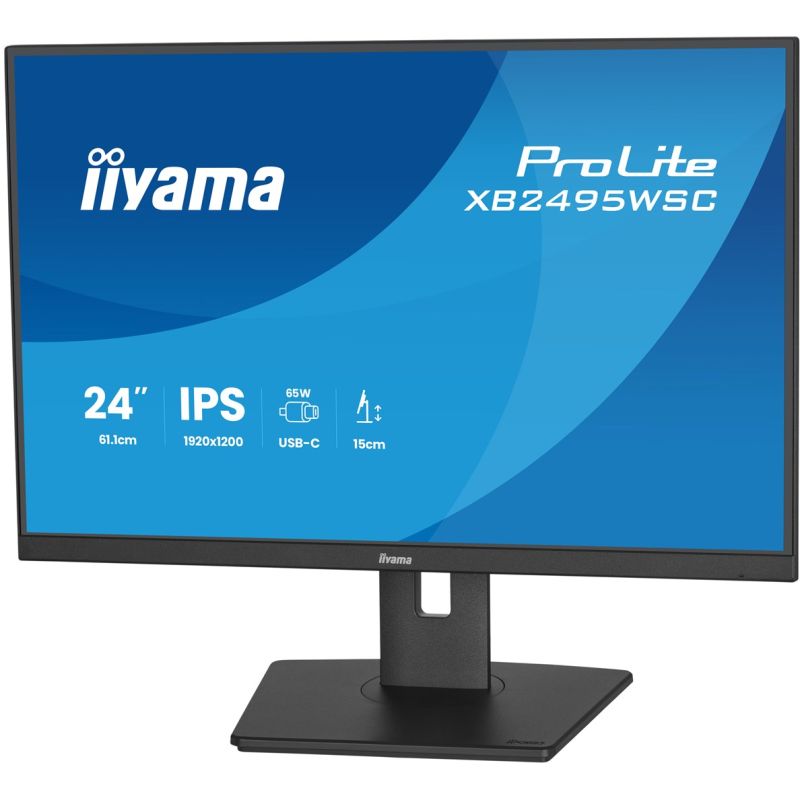 11. iiyama ProLite XB2495WSC-B1 monitor komputerowy 61,2 cm (24.1") 1920 x 1200 px WUXGA LED Czarny