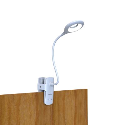 3. Mini lampka Wozinsky bezprzewodowa lampka LED do czytania z klipsem + kabel USB-C - biała