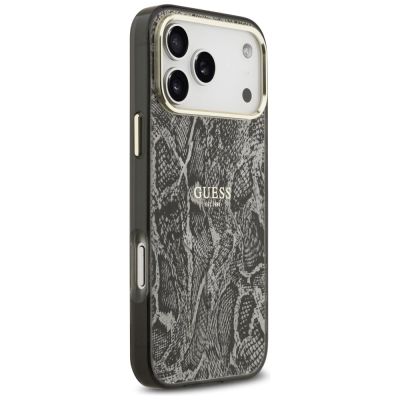 4. Etui Guess Python Pattern MagSafe na iPhone 17 Pro Max - czarne