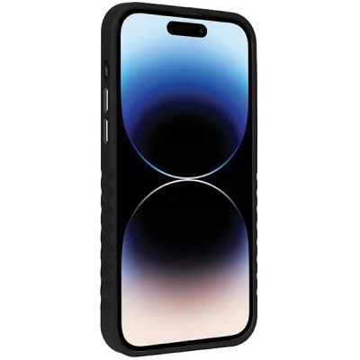 3. Etui Audi Genuine Leather z MagSafe na iPhone 14 Pro - czarno-czerwone