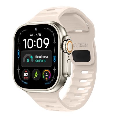 Pasek Tech-Protect Silicone Line na Apple Watch 44 / 45 / 46 / 49 mm - beżowy