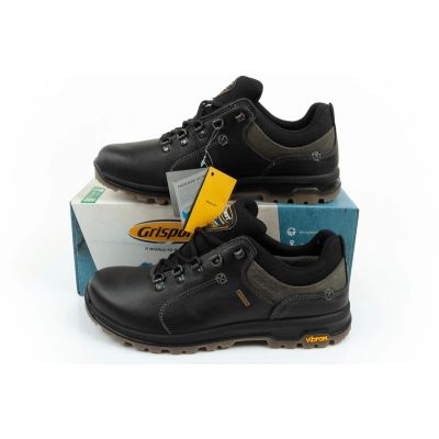 10. Grisport buty męskie trekkingowe Nero oliato SPO-TEX skórzane czarne