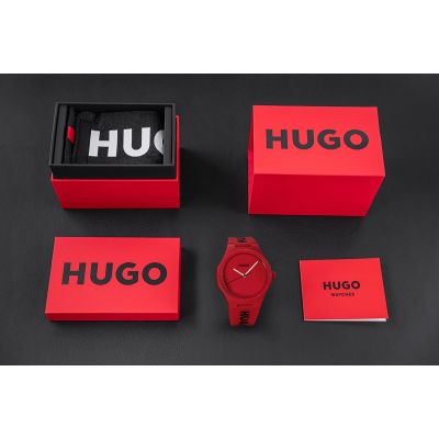 5. Zegarek Męski HUGO Lit For Him Red 1530346 + BOX